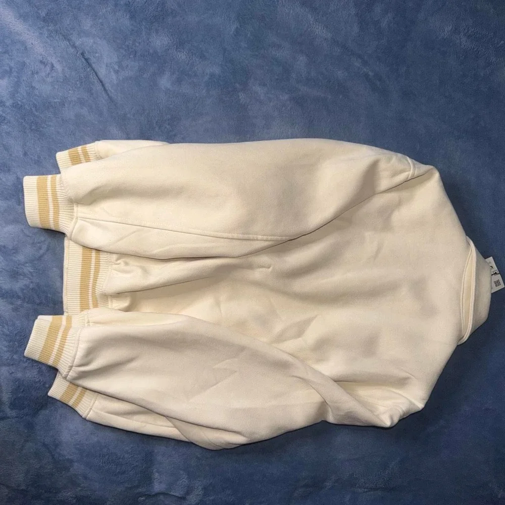 Zara cream varsity jacket